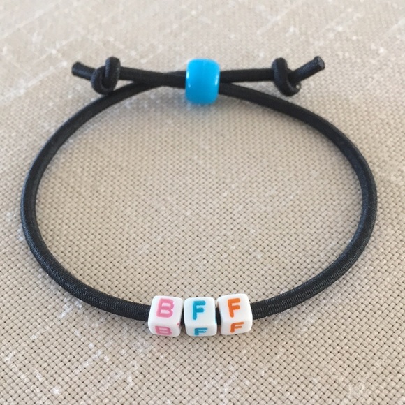 Hand Crafted Adjustable Acronym Bracelet Handmade Unisex Multicolored Stretch - Picture 5 of 6